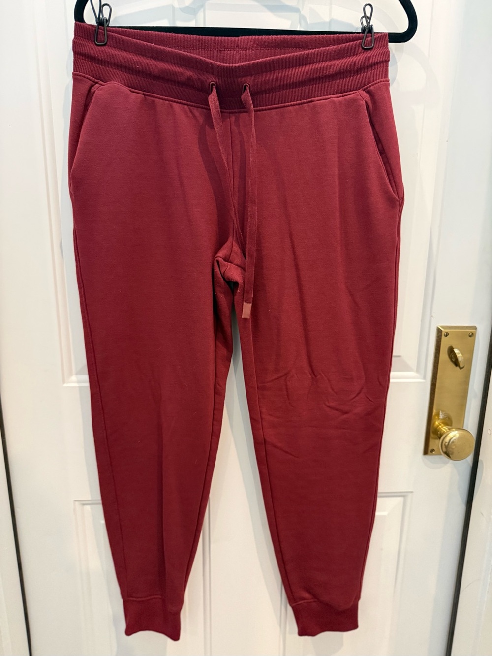 Women’s Maroon Jogger Sweatpants with Drawstring Waist